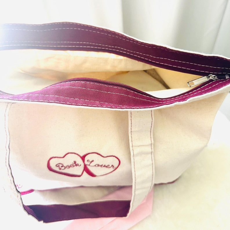 Book Lover Canvas Tote Bag