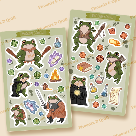 Adventure Toads Sticker Sheets