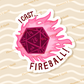 Pink Fireball - Die-Cut Sticker