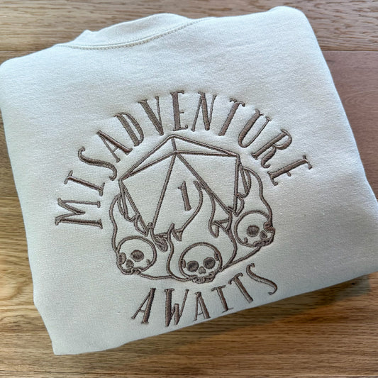 Flames Misadventure Awaits  Crewneck or Hoodie